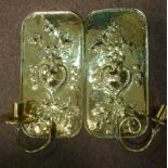 A pair of Arts & Crafts brass girondoles,