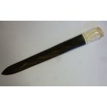 An early 20thC horn and ivory letter opener,