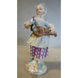 A mid 18thC Meissen porcelain standing figure by Acier, No.