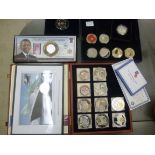 The Royal Mint and other coins: to include a silver poppy coin box with a certificate of