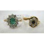 Two variously set cubic zircon rings 11