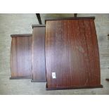 Small furniture: to include a modern nesting set of three rosewood finished tables largest 16''h
