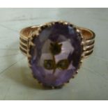 An 'antique' rose gold ring,