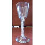 A 19thC wine glass,