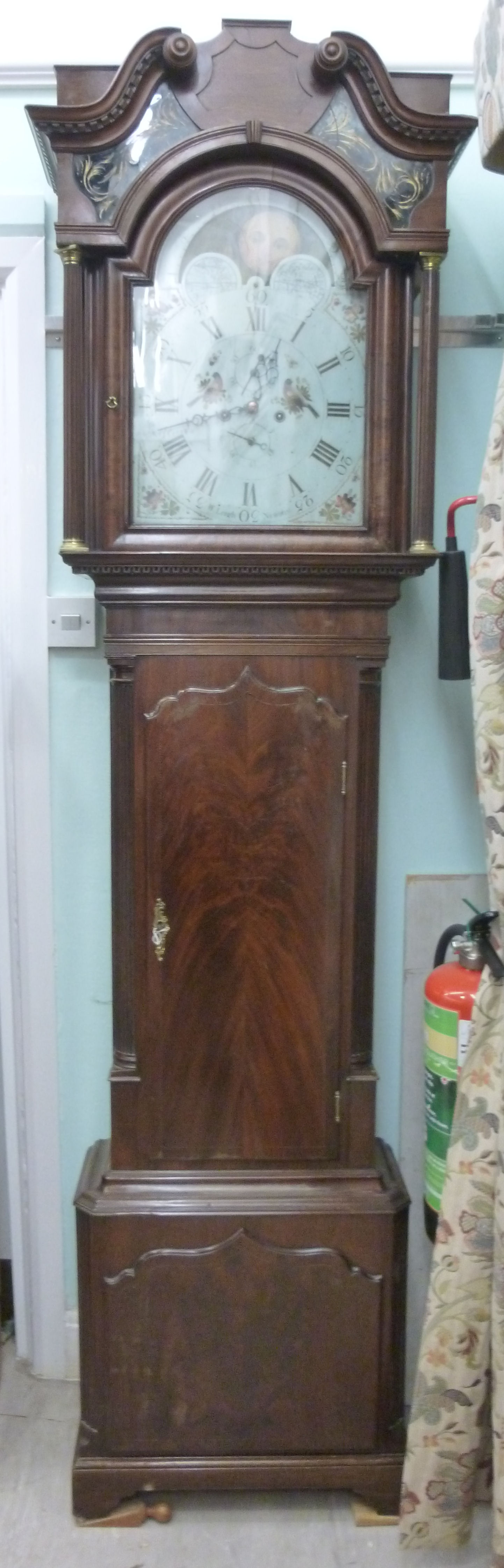 An early 19thC mahogany longcase clock,