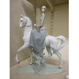 A Lladro porcelain figure 'Woman on a Horse' No.