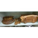 Domestic woodware: to include a yew wood storage box by John Woodcock of Felton,