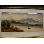 L Lemms - a highland loch with small sailing boats watercolour bears a signature & dated '03 9''