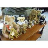 A varied collection of collectable Teddy Bears: to include Hermann and Robin Rive BSR