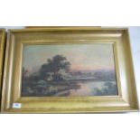 J Ducker - a pair of rural landscapes oil on canvas bearing signatures 11'' x 18'' framed