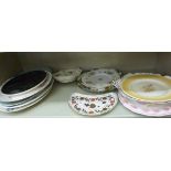 Assorted decorative plates and dishes: to include examples of Susie Cooper, Royal Crown Derby,