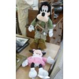 Soft toys: to include 'Goofy' 24''h and Minnie Mouse 19''h RAM