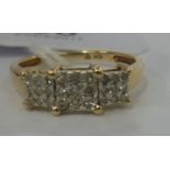 A 9ct gold claw set diamond ring 11