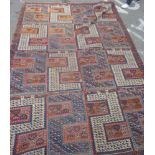 A Caucasian Sileh rug with a herringbone and gul pattern,