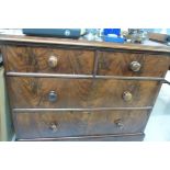 A late Victorian mahogany dressing chest with two short/two long,