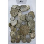 Uncollated pre 1946 British silver coins: to include half crowns 11