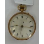 A late Victorian 9ct gold cased pocket watch,