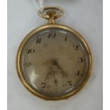 A 9ct gold cased pocket watch,