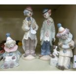 Four Lladro porcelain figures,