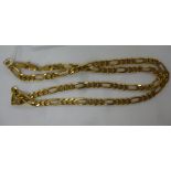 A 9ct gold curb link necklace 11