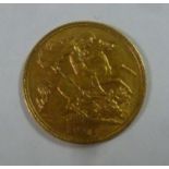 A George V half-sovereign,