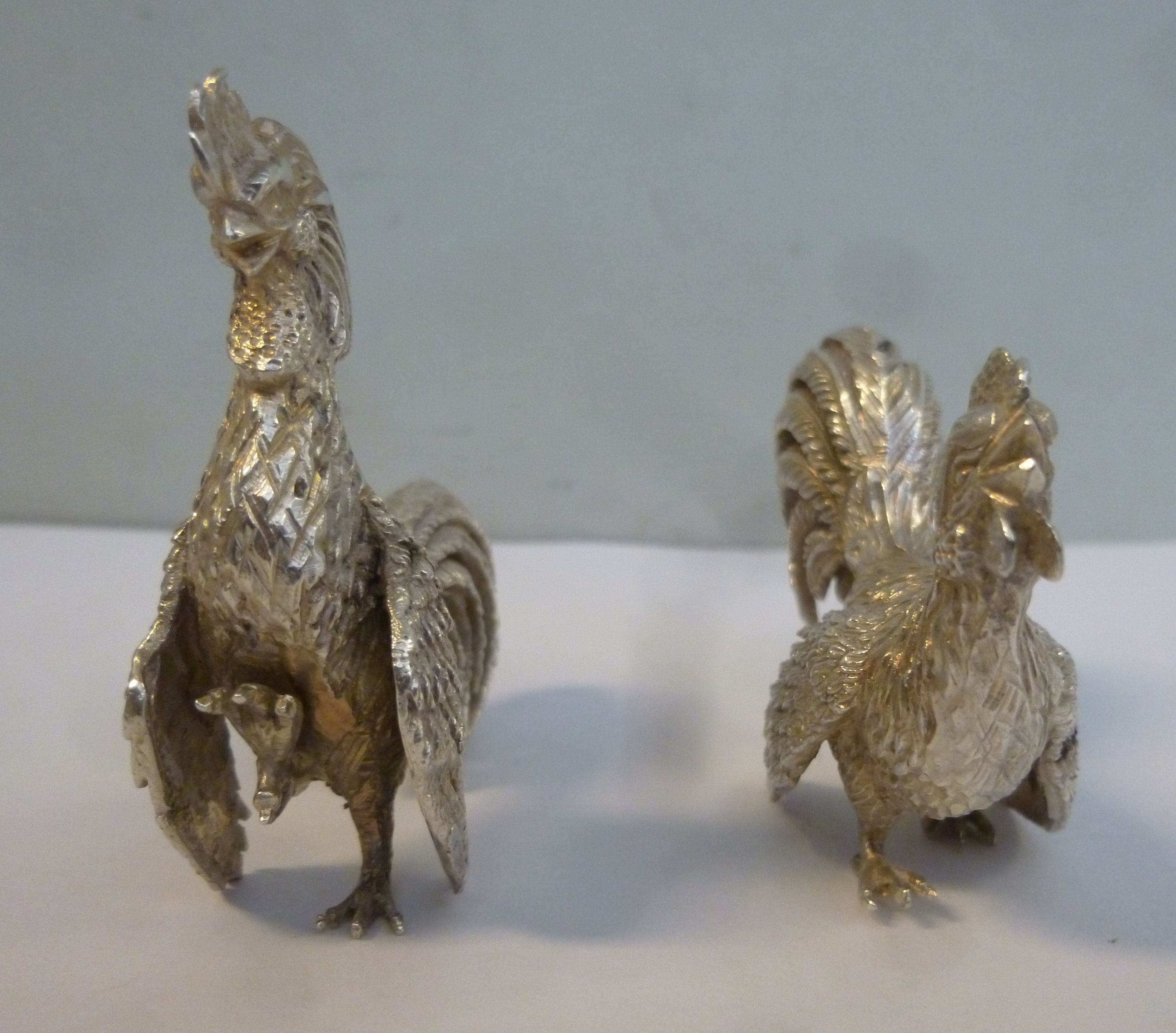 A pair of foreign white metal miniature models, - Image 2 of 5