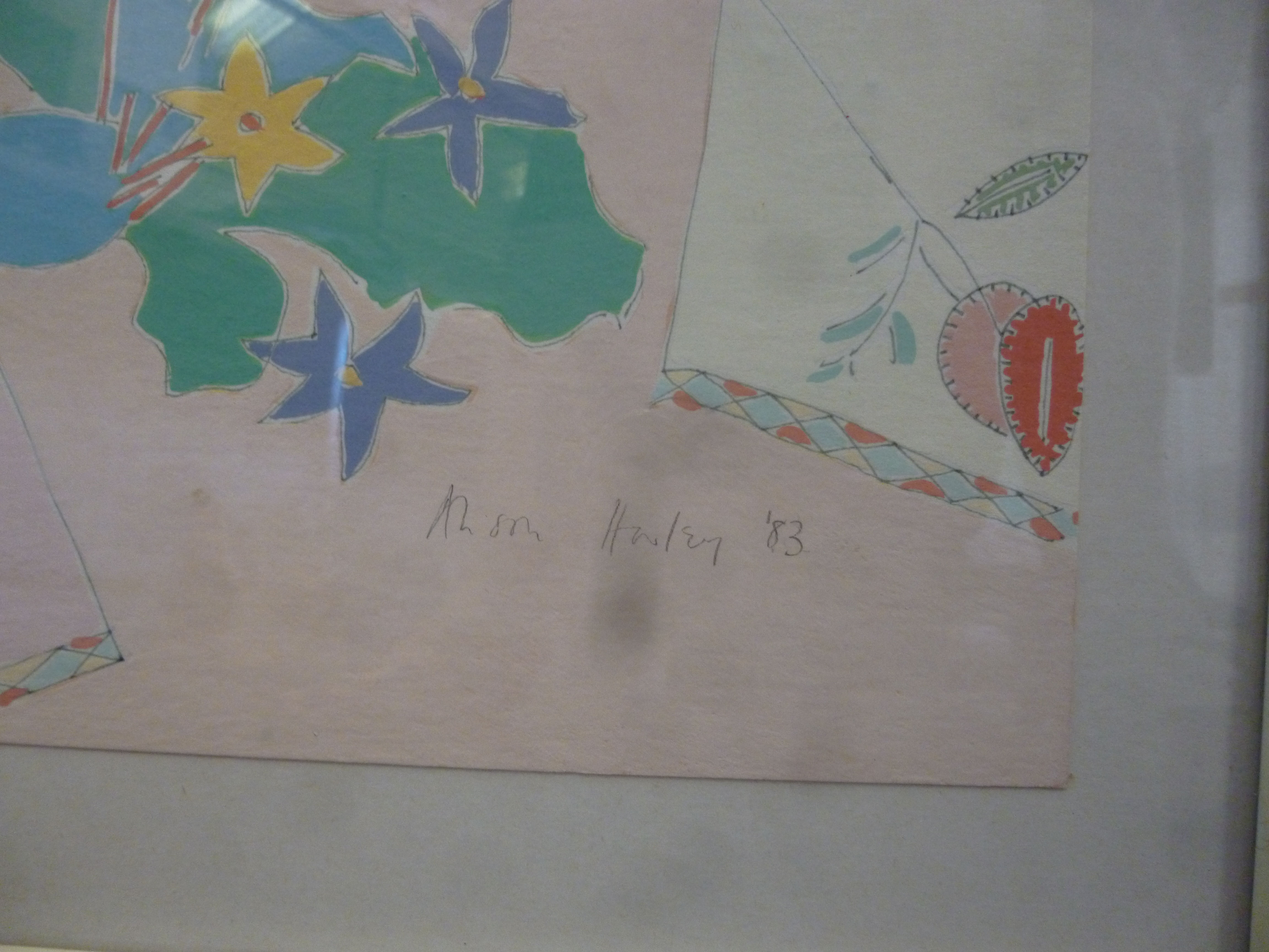 Alison Harley - 'Jug with flowers' gouache bears a signature & dated '83 with a Francis Kyle - Image 2 of 7