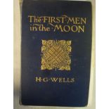 Book: 'The First Men in the Moon' by HG Wells published by George Newnes Limited,