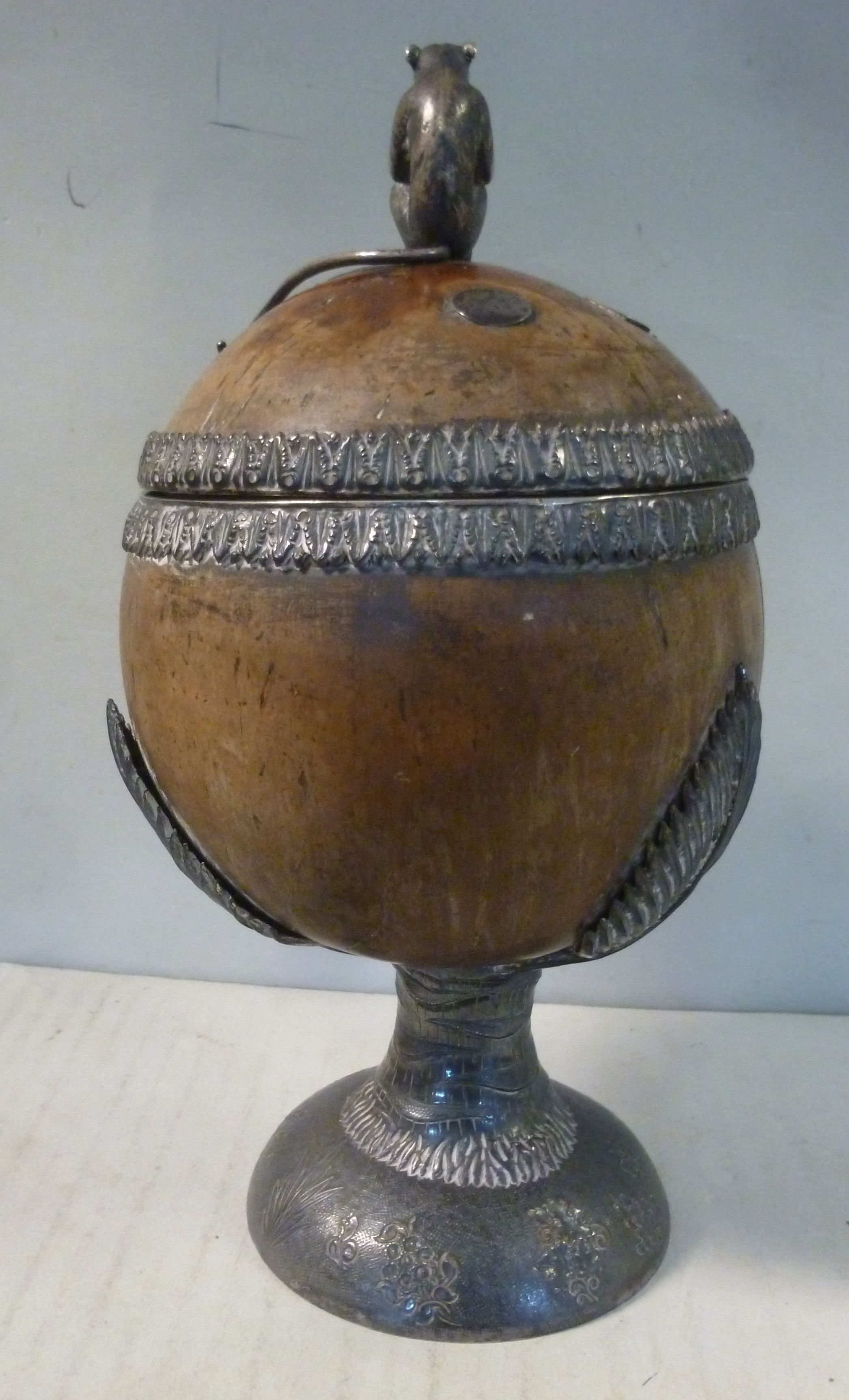 A mid/late 18thC coconut cup, - Image 3 of 10