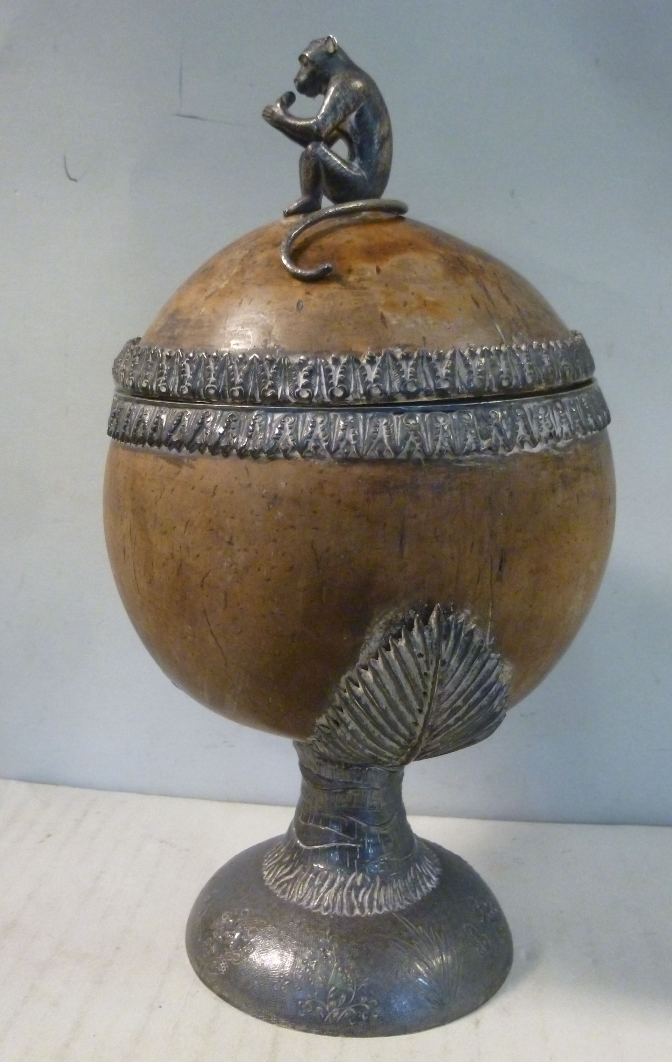 A mid/late 18thC coconut cup, - Image 2 of 10