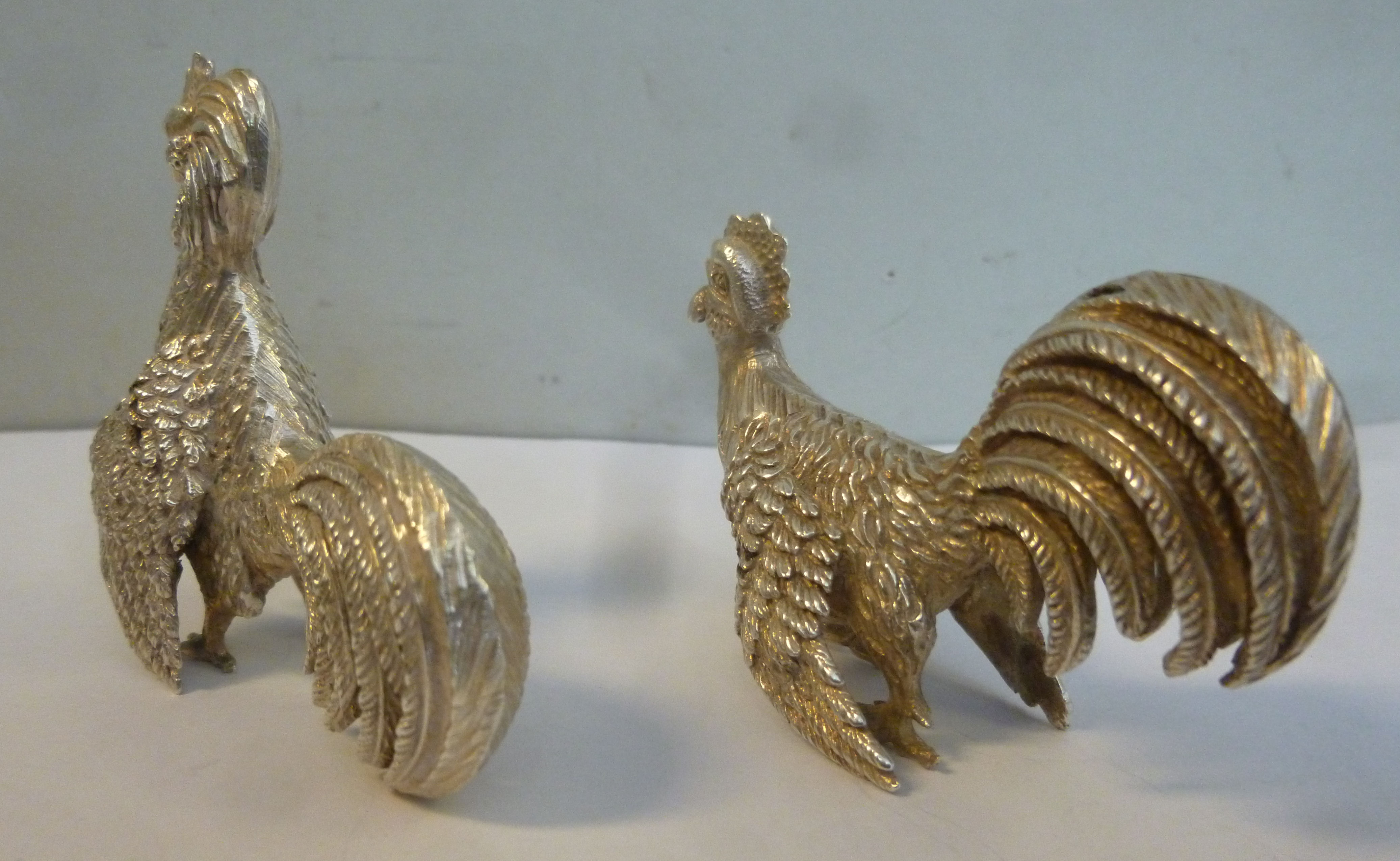 A pair of foreign white metal miniature models, - Image 4 of 5