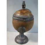 A mid/late 18thC coconut cup,