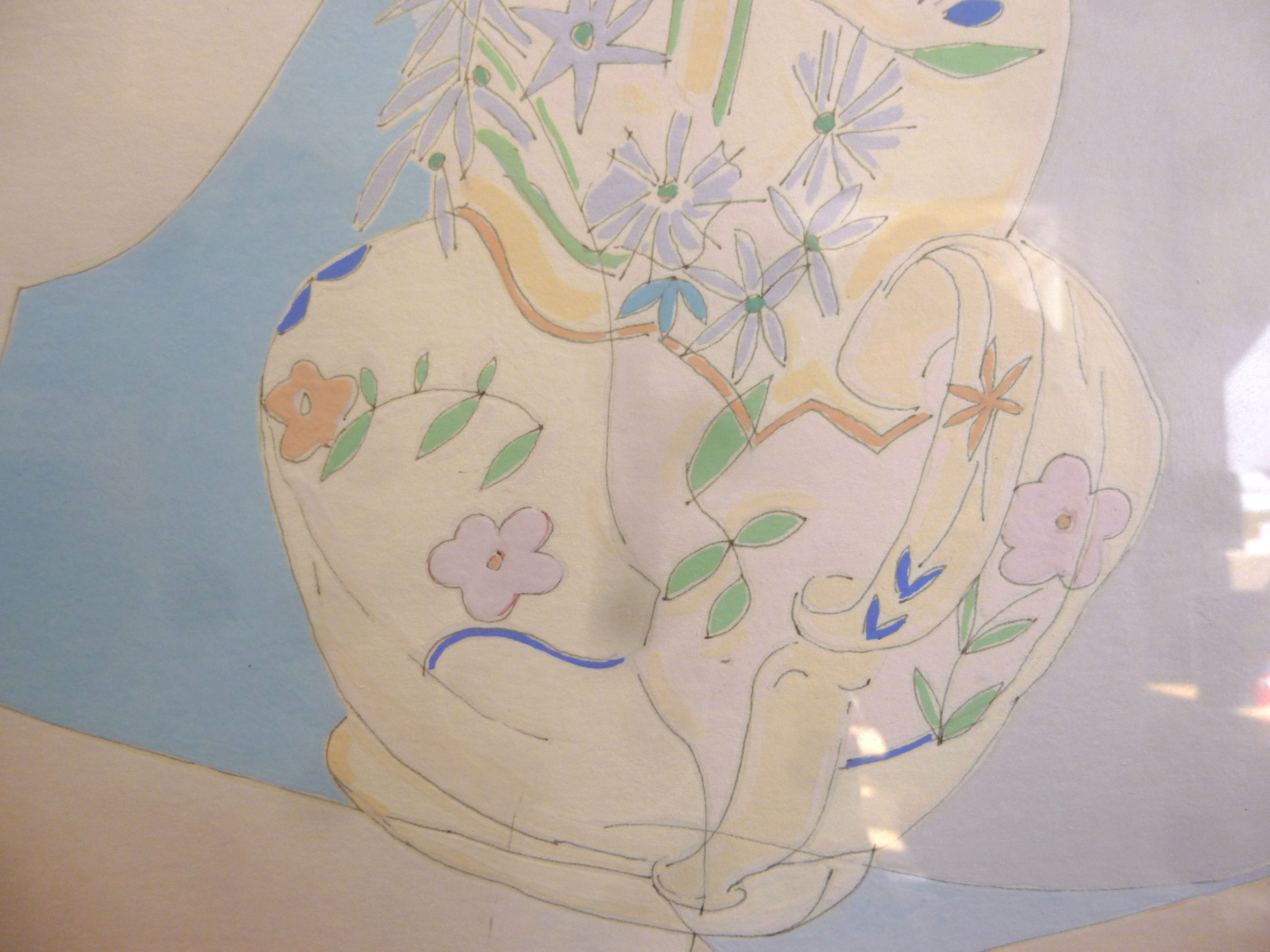 Alison Harley - 'Jug with flowers' gouache bears a signature & dated '83 with a Francis Kyle - Image 4 of 7