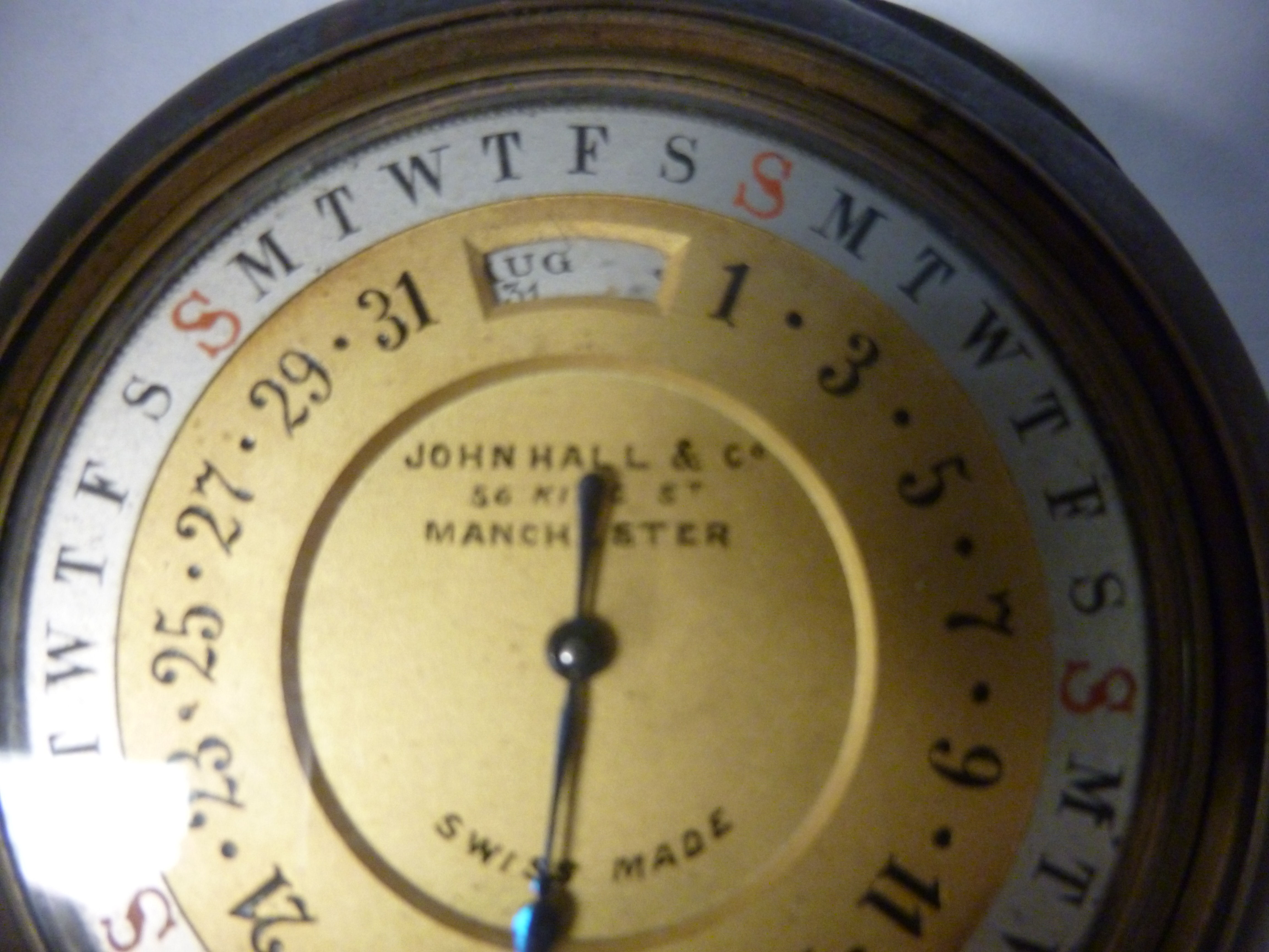 A late 19th/early 20thC lacquered steel and brass cased pocket watch, - Image 2 of 4