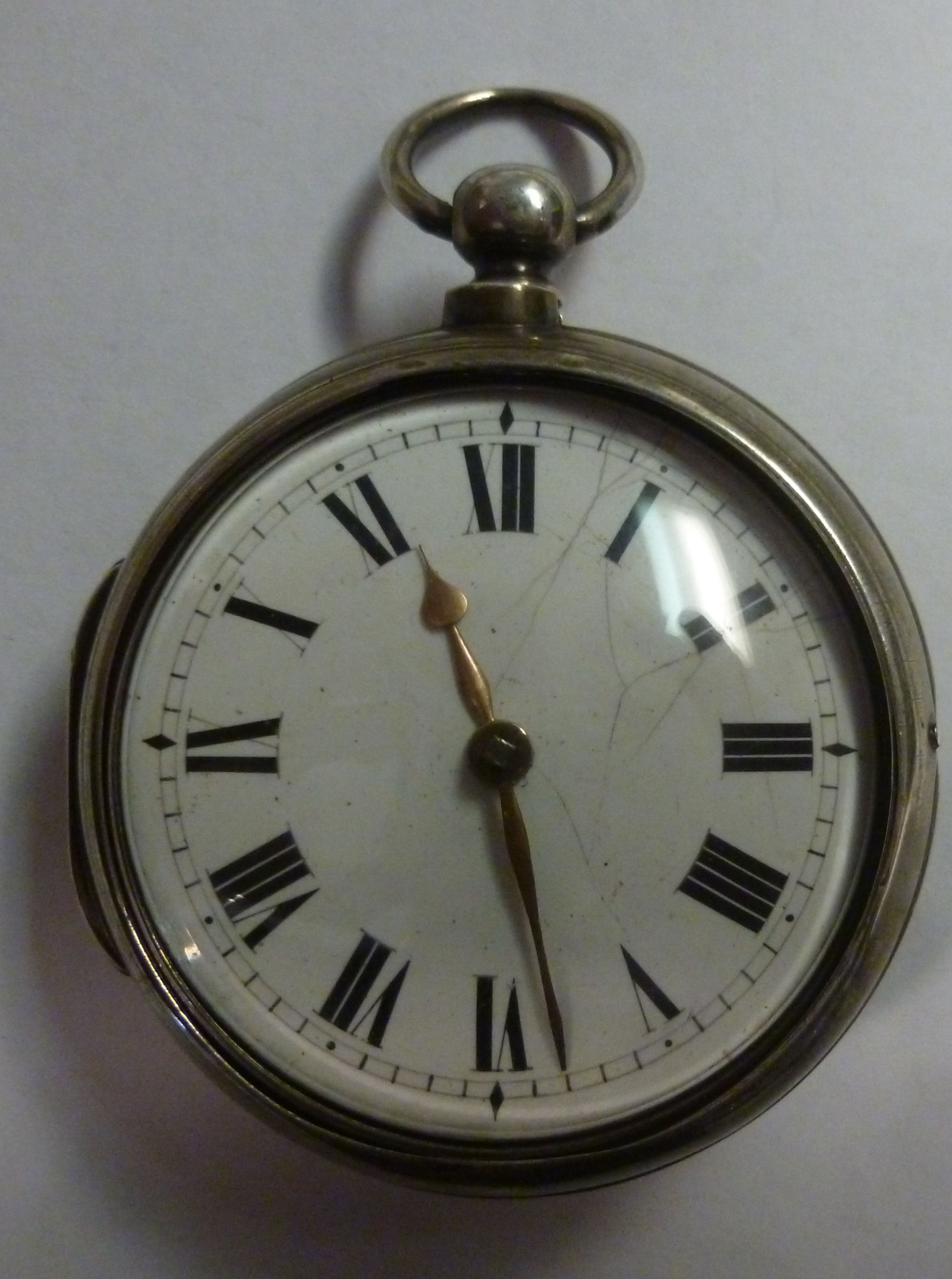 A late George III silver (1781) pair cased pocket watch,