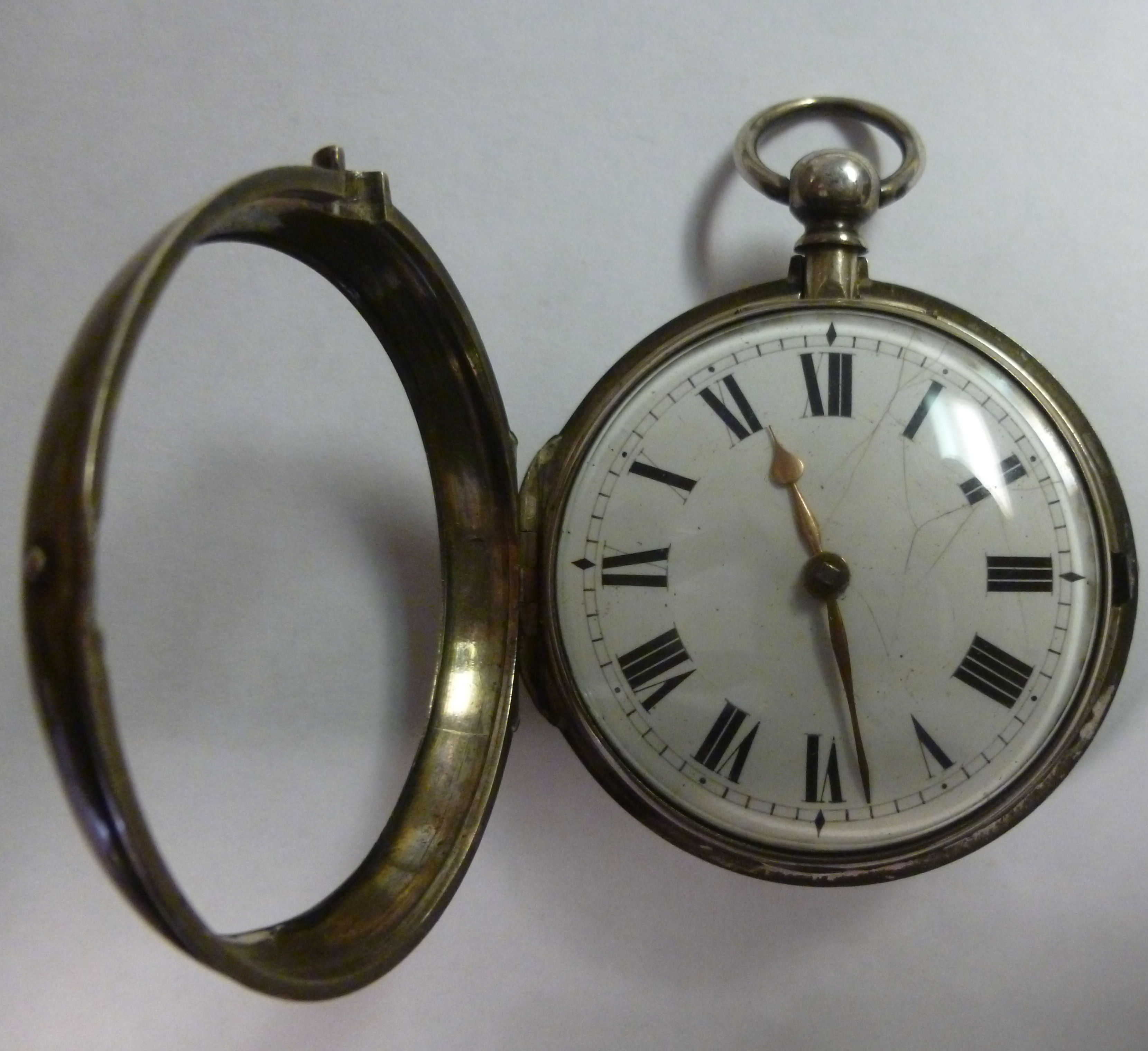 A late George III silver (1781) pair cased pocket watch, - Image 2 of 10