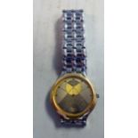An Omega 'Sundial' stainless steel cased quartz bracelet wristwatch