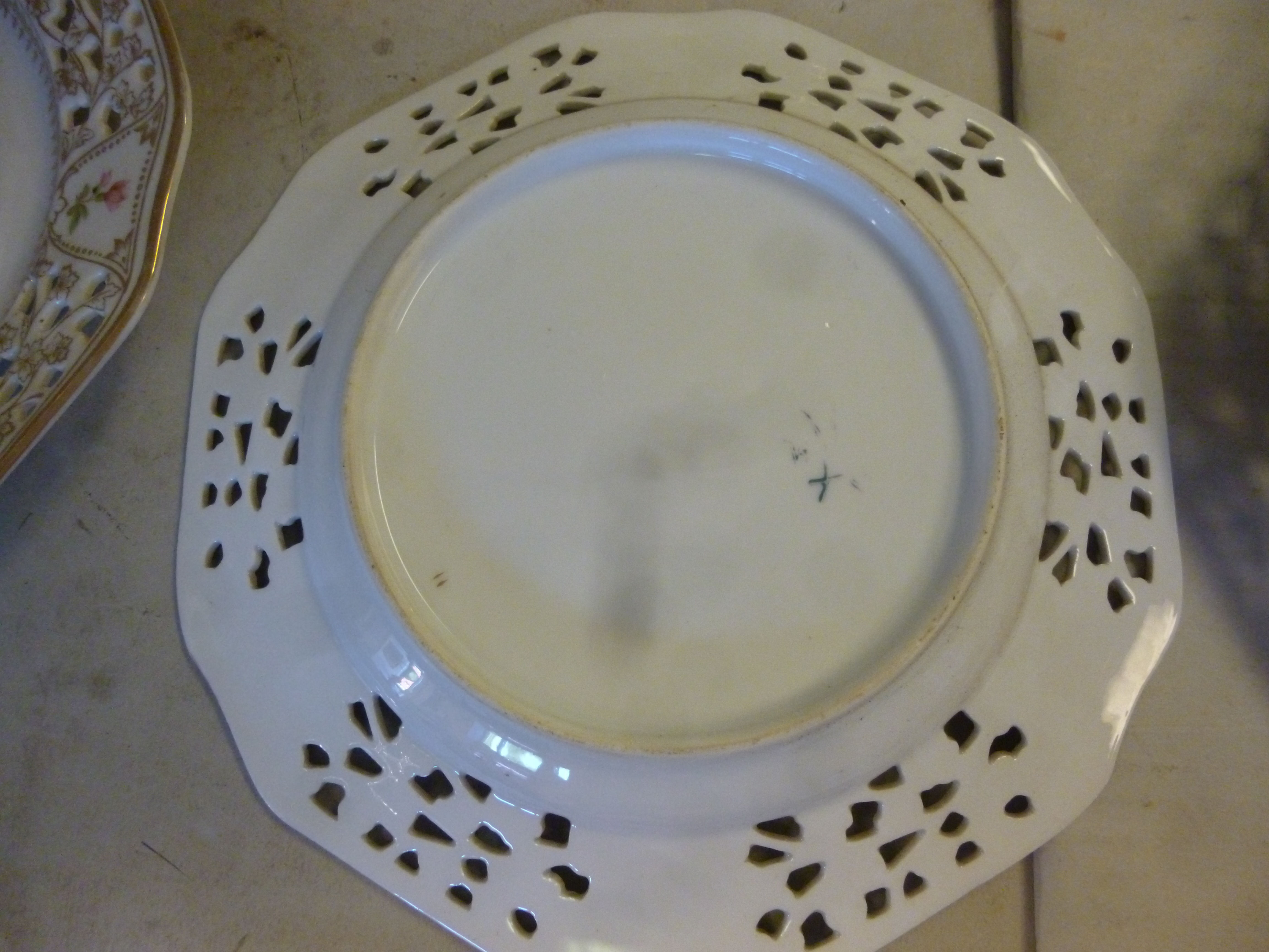 A set of six early 20thC Continental porcelain hexagonal plates, - Image 3 of 4