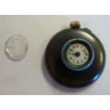 An 'antique' gun metal cased button hole watch,