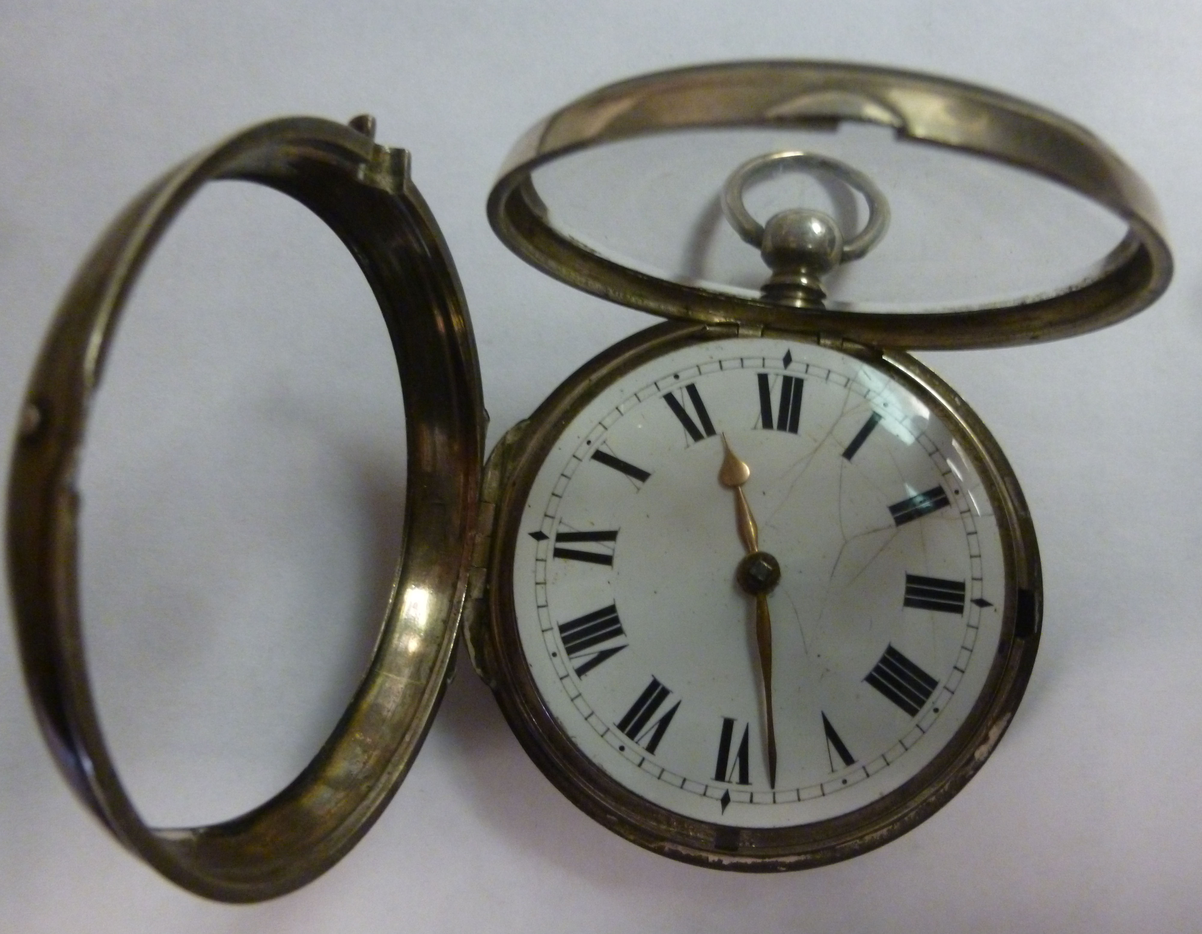 A late George III silver (1781) pair cased pocket watch, - Image 3 of 10