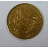 A Victorian half-sovereign,