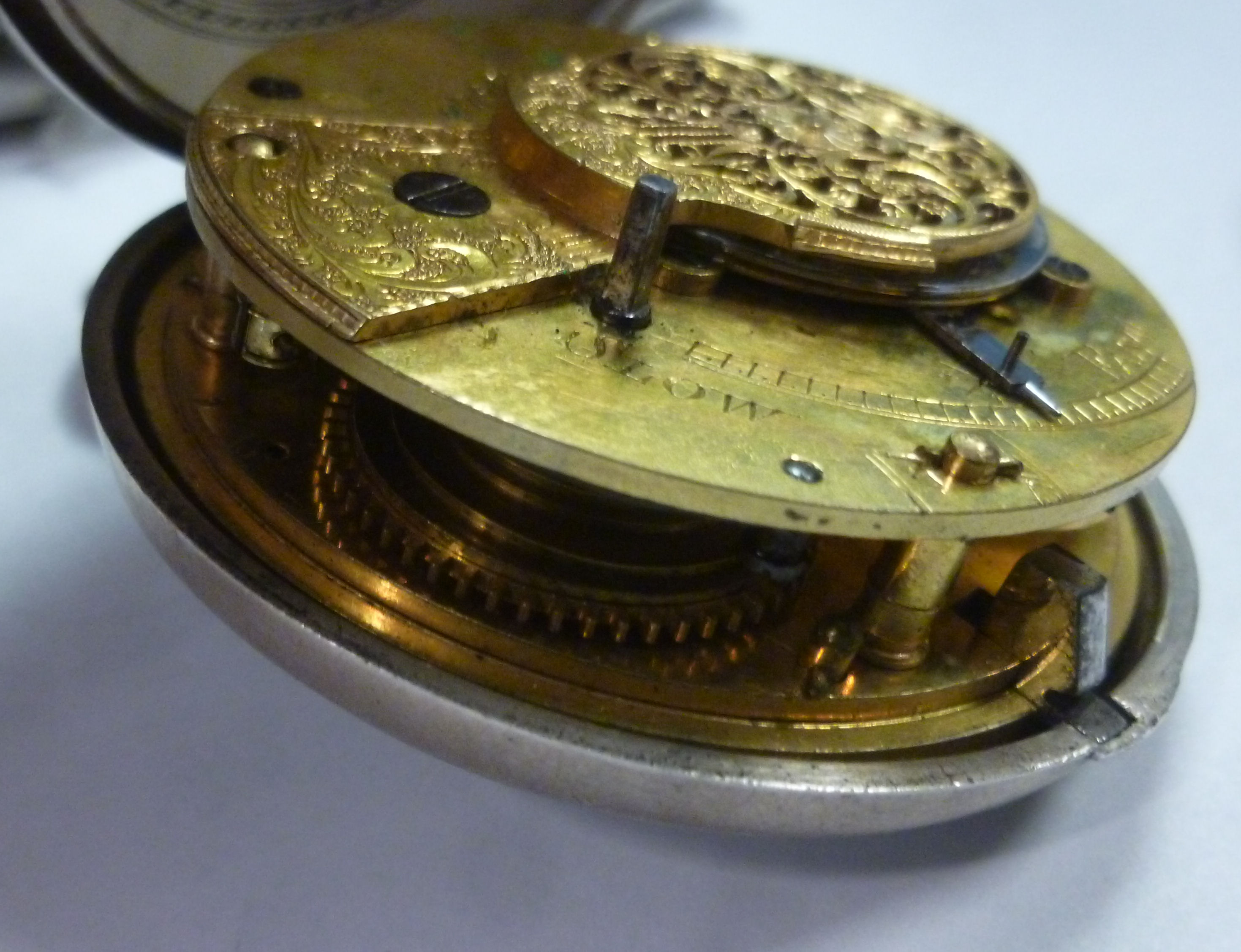 A late George III silver (1781) pair cased pocket watch, - Image 8 of 10