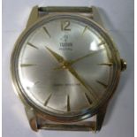 A 1960s Tudor Royal 9ct gold round cased wristwatch,