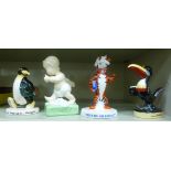 Four modern Royal Doulton Limited Edition china figures, viz.