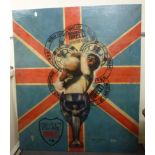 After Pietro Psaier - a 1966 Jules Rimet World Cup promotional poster mixed media bears a