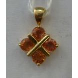 A 9ct gold pendant,