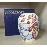 A modern Moorcroft pottery vase of baluster form,