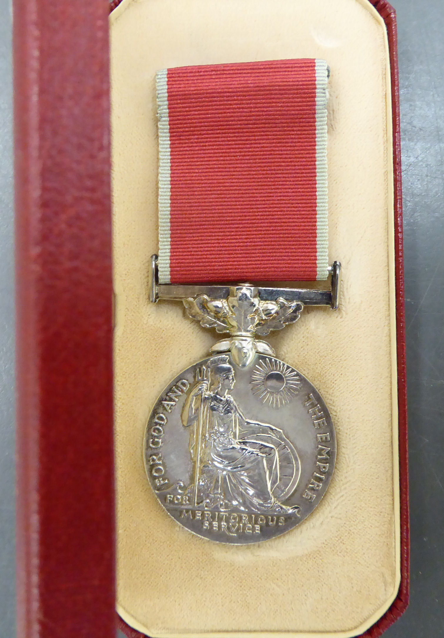 The British Empire Medal (Elizabeth II), on a ribbon,