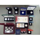 Franklin Mint and other proof coins: to include 'The 1996 Silver Anniversary Collection' boxed