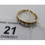 An 18ct gold ring,